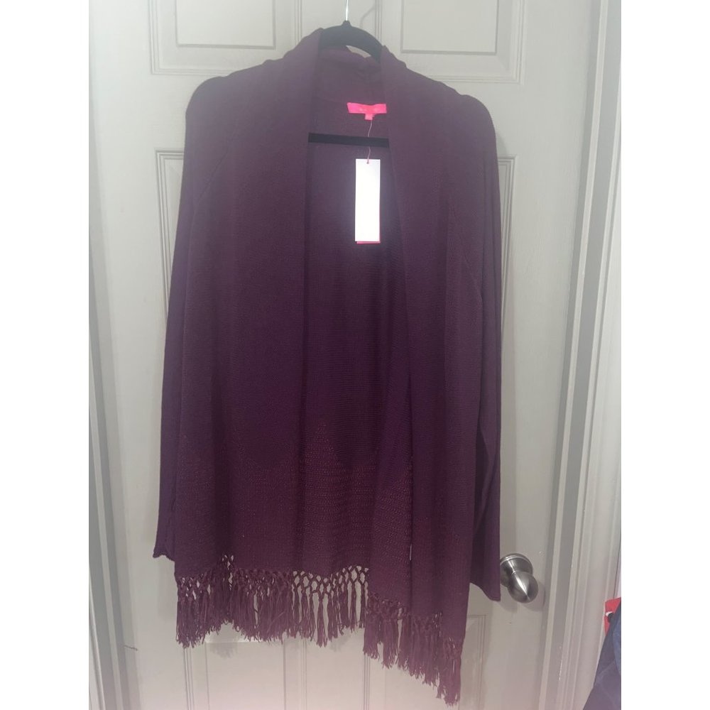 NWT Lilly Pulitzer Womens Tatum Cardigan XXL Cherry Ganache